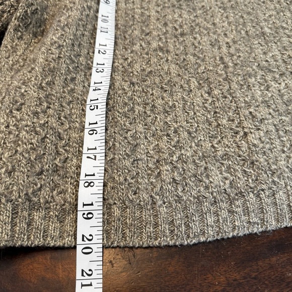 Wool Alpaca Blend Women’s Light Brown Mock Neck Ribbed Knit Cozy Sweater Sz S - Picture 8 of 9